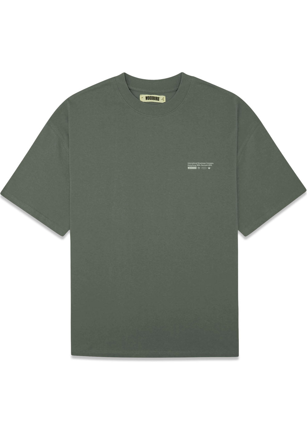 Beam Wobble Tee - Grey-Green-T-shirts-Woodbird-Butler Loftet