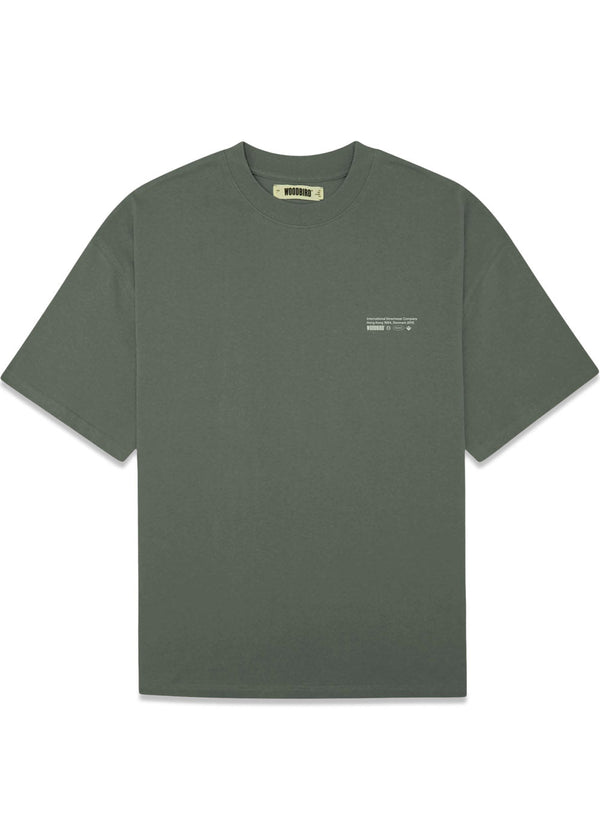 Beam Wobble Tee - Grey-Green-T-shirts-Woodbird-Butler Loftet
