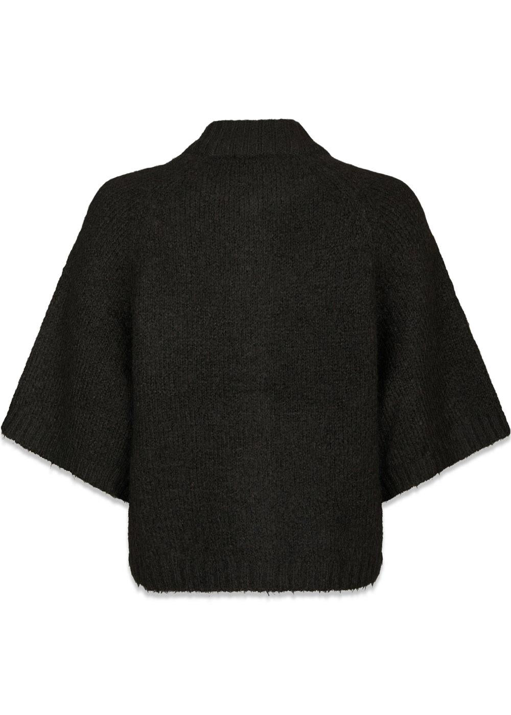 Benuta Fluffy Knit Cardigan - Dark Brown-Knitwear-Neo Noir-Butler Loftet