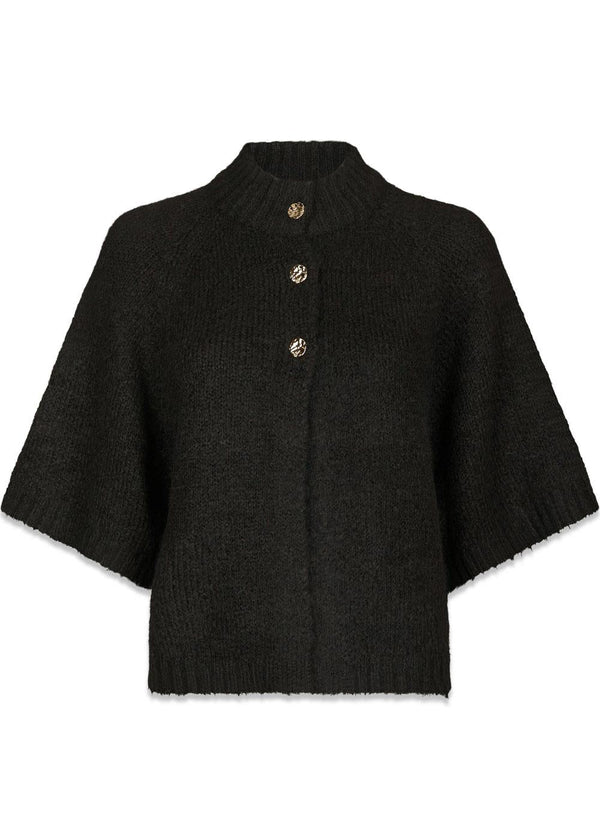Benuta Fluffy Knit Cardigan - Dark Brown-Knitwear-Neo Noir-Butler Loftet