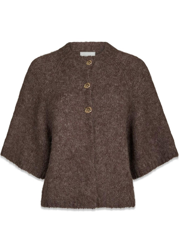 Benuta Fluffy Knit Cardigan - Light Brown-Knitwear-Neo Noir-Butler Loftet