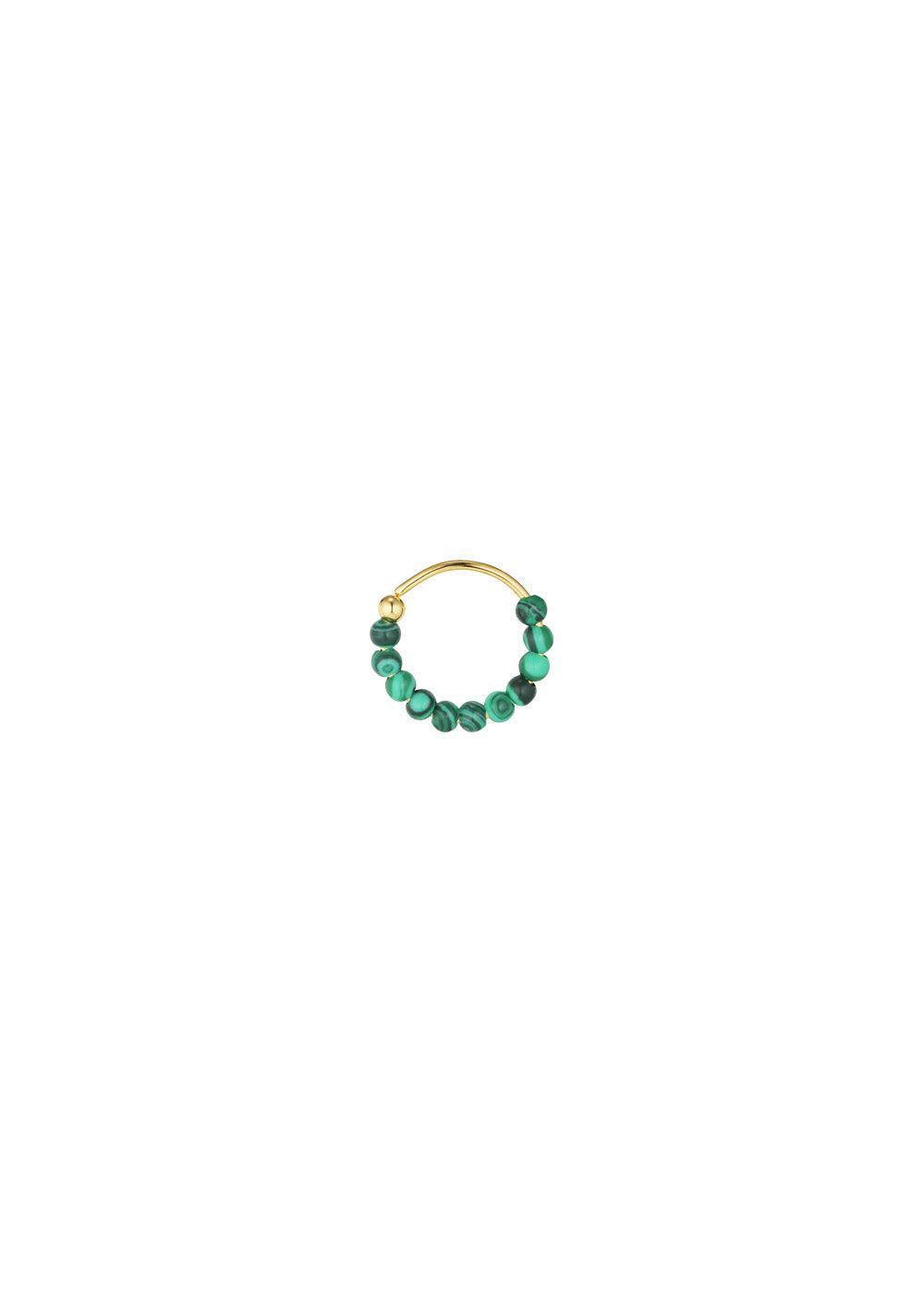 Bermuda Malachite Twist - Gold-Plated Silver-Jewellery-Jane Kønig-Butler Loftet