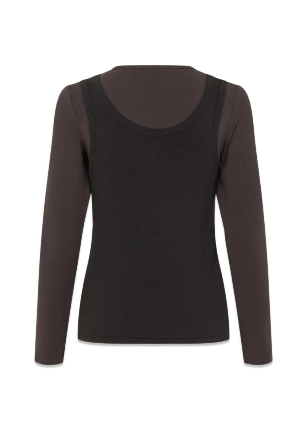 Bibi Top Blouse - W/Brown-Blouses-Oval Square-Butler Loftet