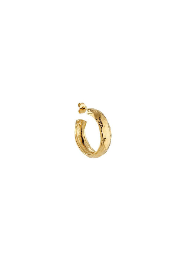 Big Bruised Heart Hoop - Gold-Plated Silver-Jewellery-Jane Kønig-Butler Loftet