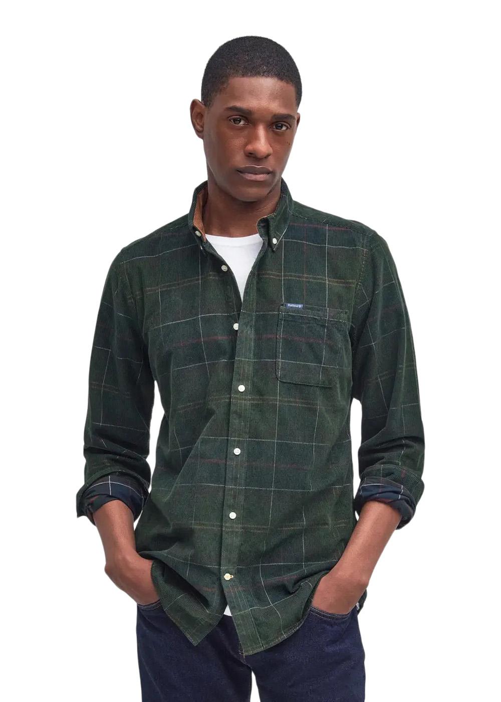 Blair Tailored Tartan Corduroy - Green-Shirts-Barbour-Butler Loftet
