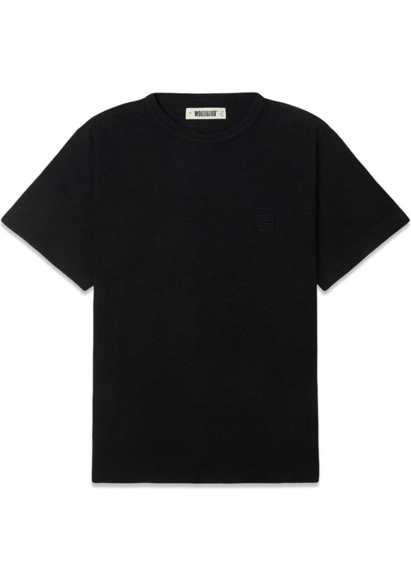 Bone Slub Tee - Dark Navy-T-shirts-Woodbird-Butler Loftet
