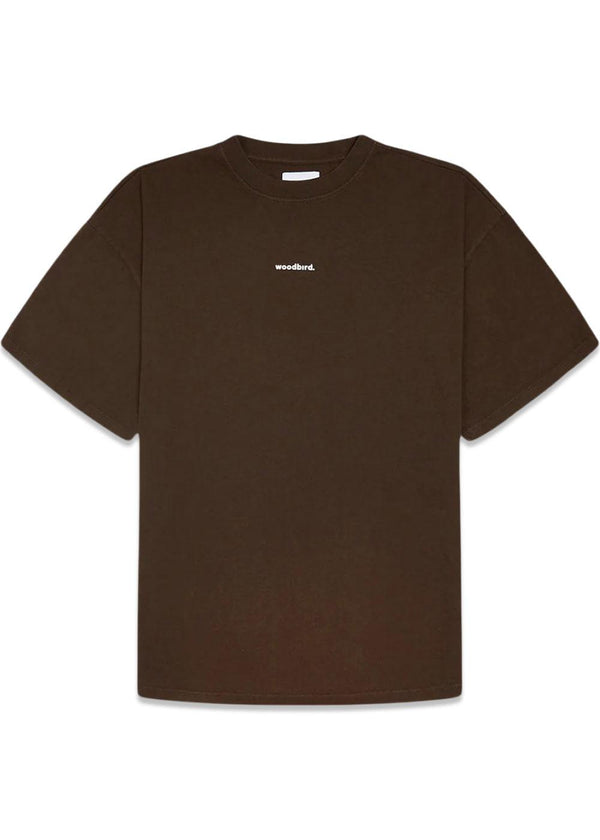 Woodbirds Bose Mock Tee - Brown. Køb t-shirts her.