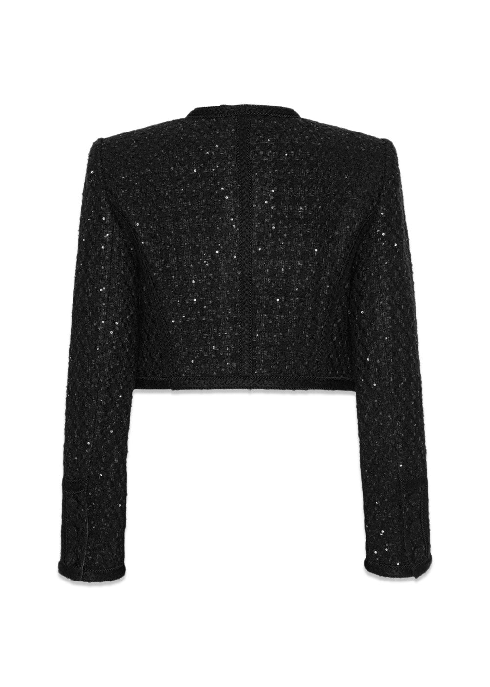 Boucle Crop Jacket - Black