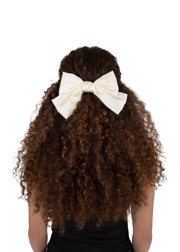 Bow Hair Clip - Off White