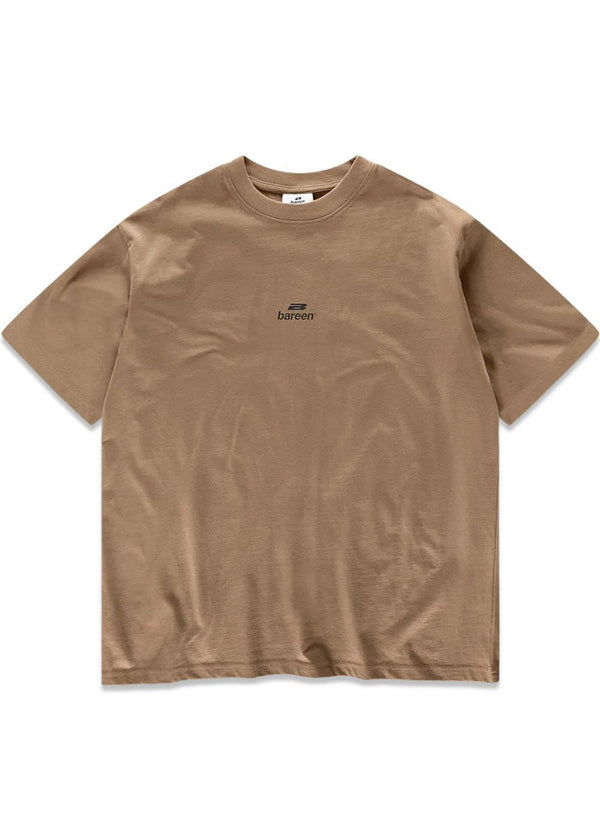 Box fit T-shirt Logo - Mocha-T-shirts-Bareen-Butler Loftet