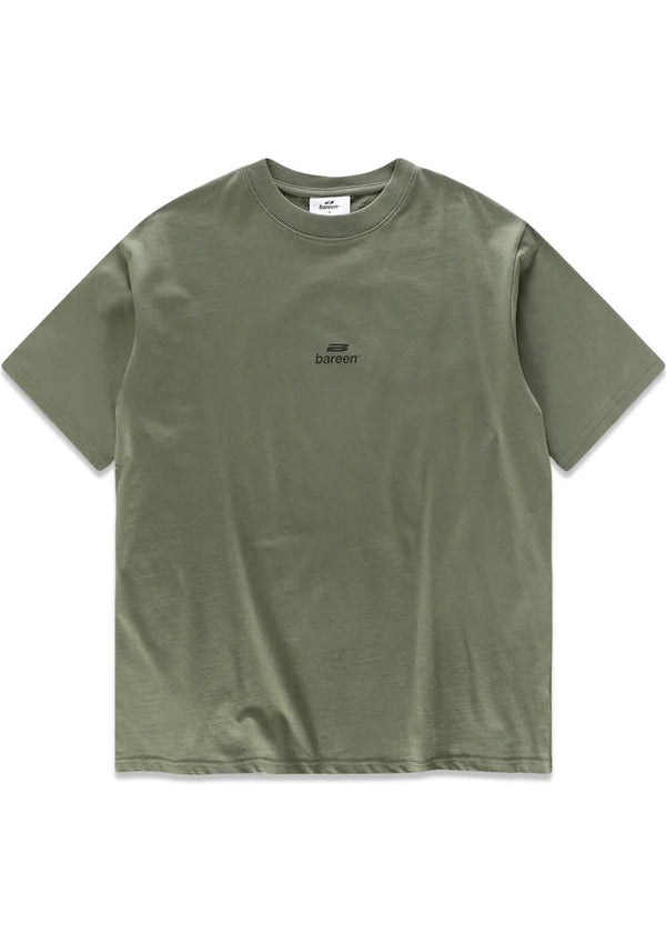 Box fit T-shirt Logo - Olive Green-T-shirts-Bareen-Butler Loftet