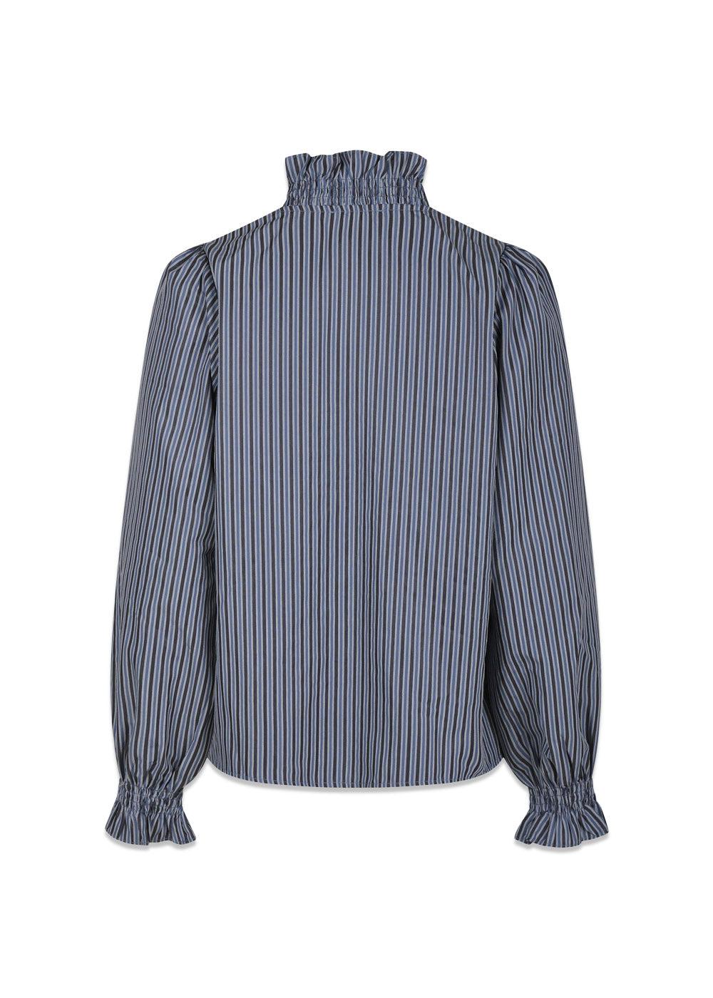 Brielle Twill Stripe Shirt - Dusty Blue