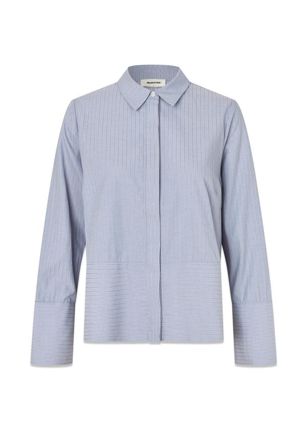 Brodiemd shirt - Zen Blue Pinstripe-Shirts-Modström-Butler Loftet