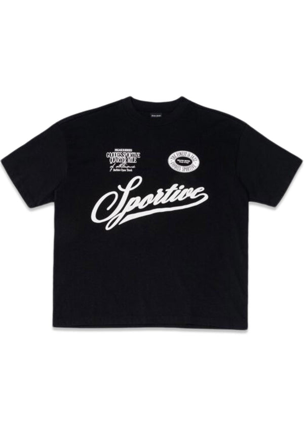 Bufallo Open Track Tee - Black-T-shirts-Goodies Sportive-Butler Loftet