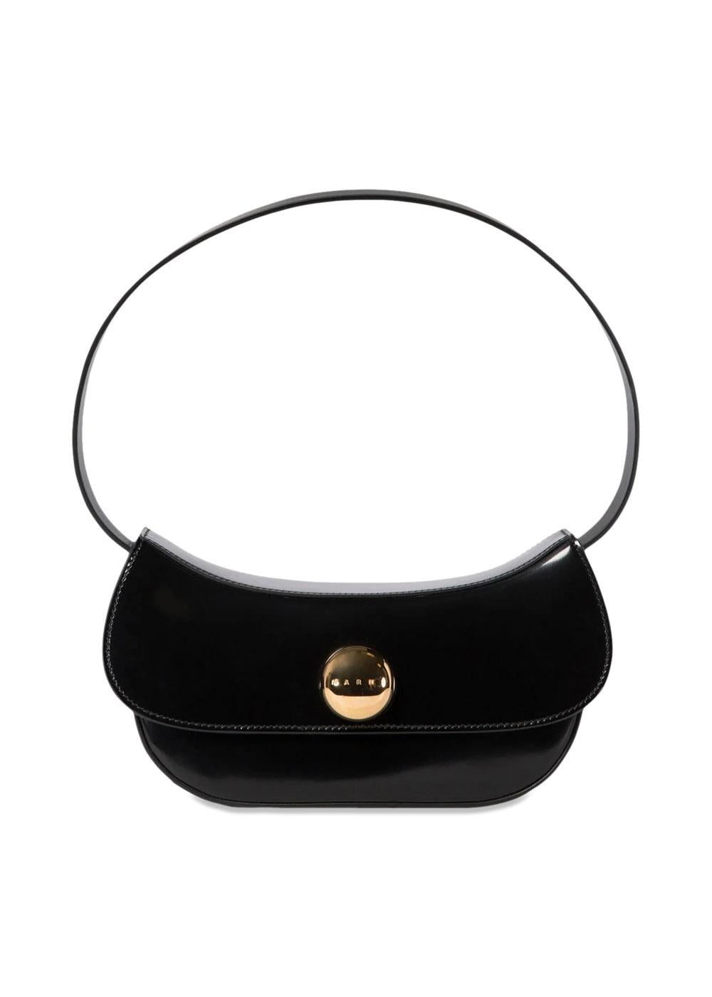 Butterfly Small Hobo Bag - Black-Bags-Marni-Butler Loftet