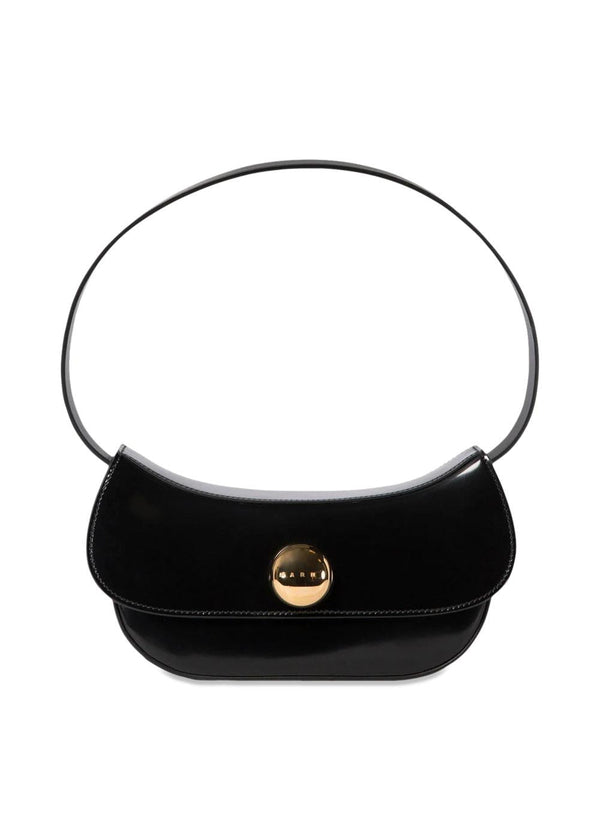 Butterfly Small Hobo Bag - Black-Bags-Marni-Butler Loftet