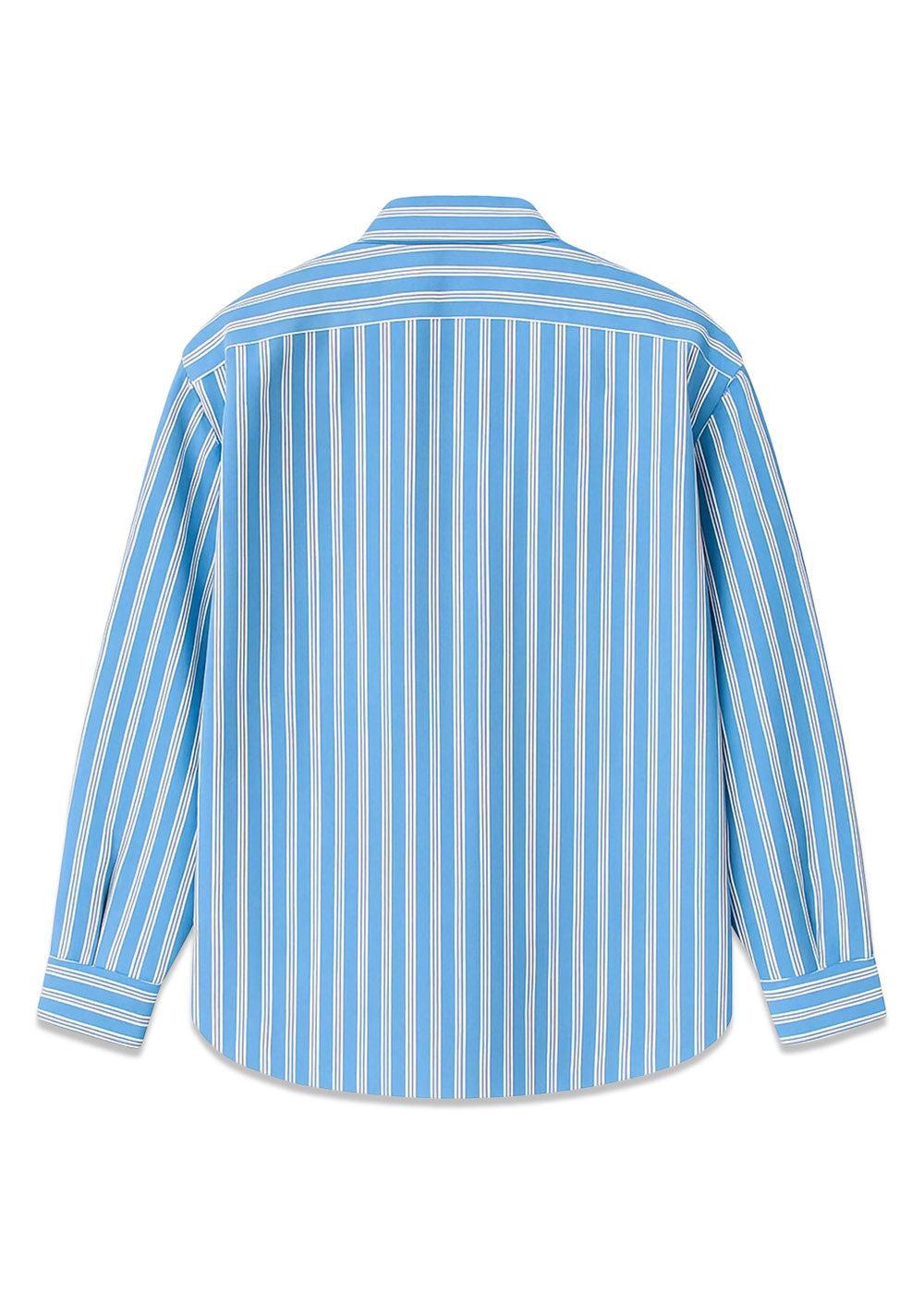 Buzo Classic Shirt - Blue Stripe-Shirts-Woodbird-Butler Loftet