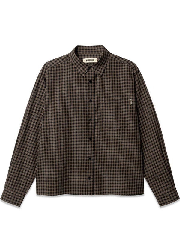 Buzo Hang Check Shirt - Black Check-Shirts-Woodbird-Butler Loftet