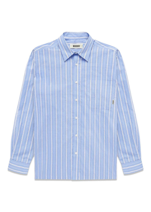 Buzo Striped Shirt - Light Blue-Shirts-Woodbird-Butler Loftet
