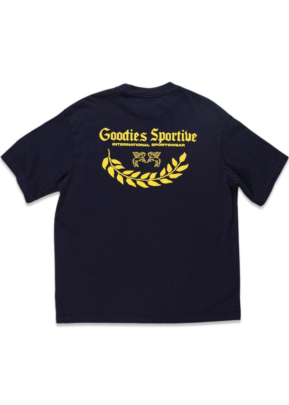 CAESAR NAVY TEE - Blue/Mustard-T-shirts-Goodies Sportive-Butler Loftet