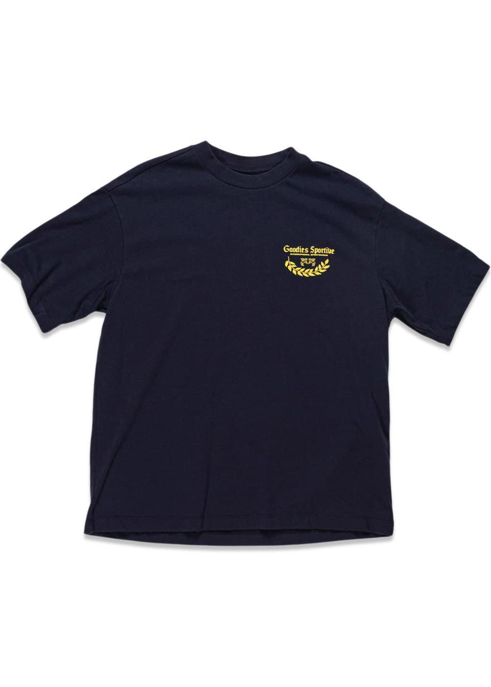 CAESAR NAVY TEE - Blue/Mustard-T-shirts-Goodies Sportive-Butler Loftet