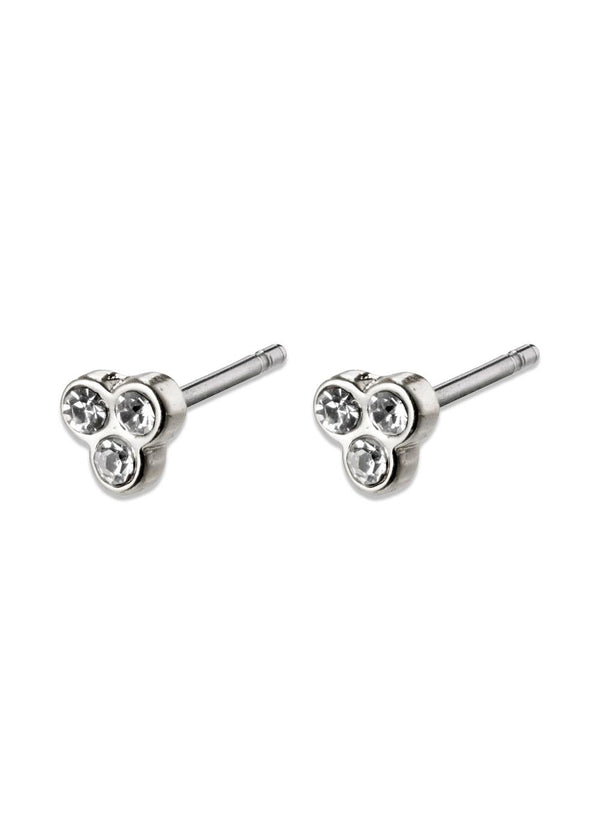 CAILY crystal earrings silver-plated - Silver Plated-Jewellery-Pilgrim-Butler Loftet