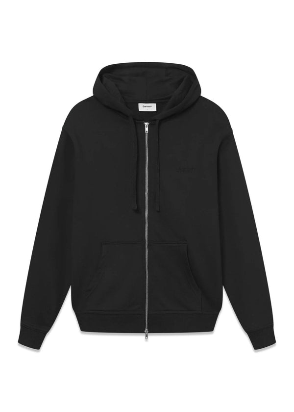 CLASSIC ZIP HOODIE - Black-Hoodies-Bareen-Butler Loftet