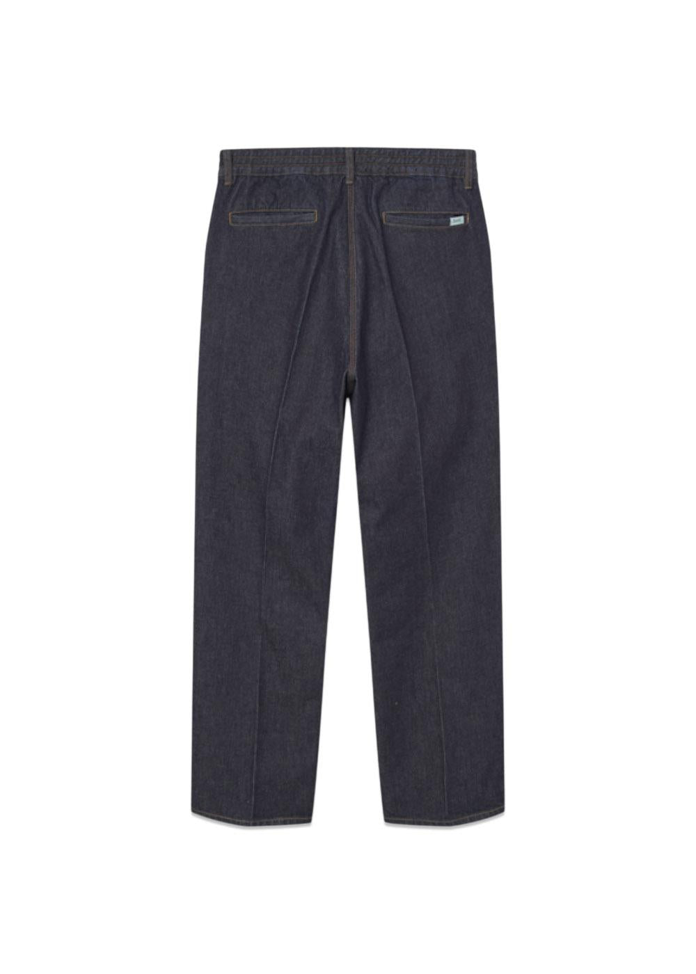 CLAY CREASED DENIM PANTS - Dark Denim-Pants-Forét-Butler Loftet
