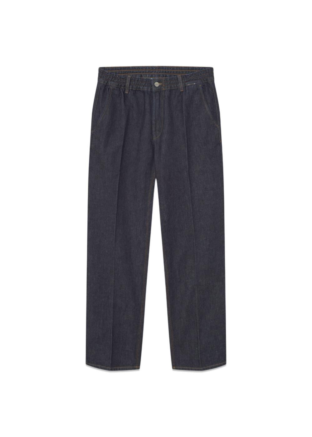 CLAY CREASED DENIM PANTS - Dark Denim-Pants-Forét-Butler Loftet