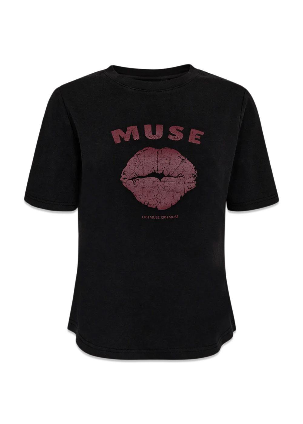 CMMUSE-TEE - Black W. Windsor Wine-T-shirts-Copenhagen Muse-Butler Loftet