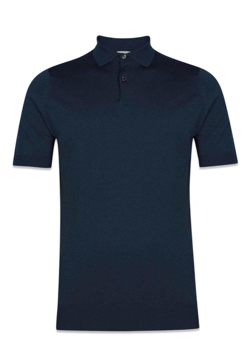 John Smedleys CPAYTON SS POLO SHIRT - Navy. Køb strik her.