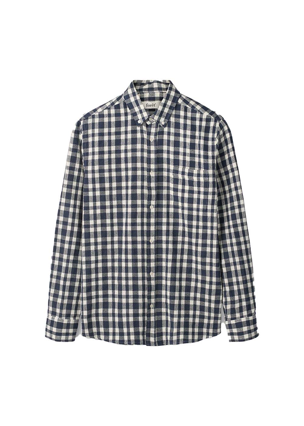 CREEK BOUCLÉ CHECK SHIRT - Navy/Cloud