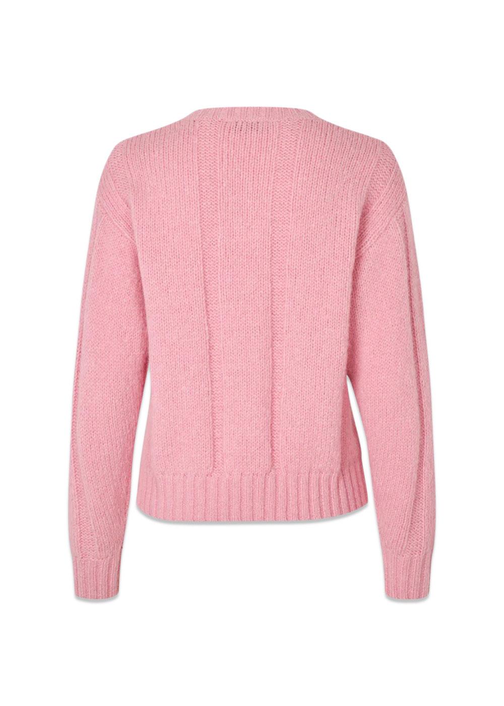 CREWNECK MOTIF SWEATER - Light Pink-Knitwear-Stine Goya-Butler Loftet