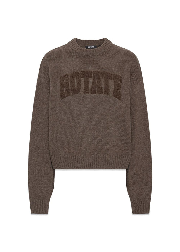 CREWNECK SWEATER - Brown-Knitwear-Rotate-Butler Loftet