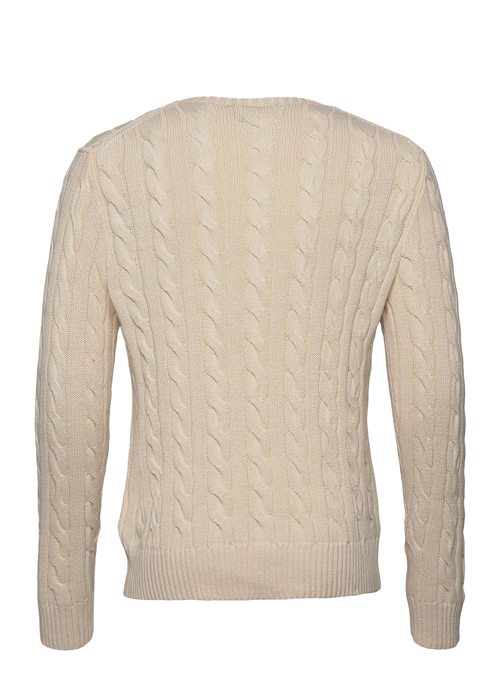 Cable Knit Cotton Sweat - Cream-Knitwear-Ralph Lauren-Butler Loftet