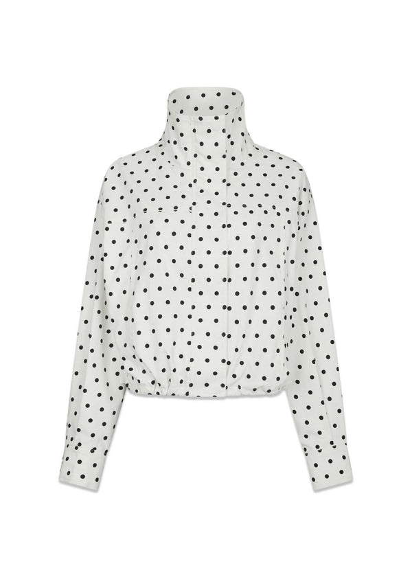 Callisa Dot Jacket - White-Outerwear-Neo Noir-Butler Loftet