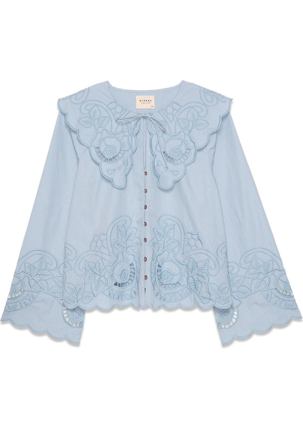 Cameron Top - Soft Blue-Blouses-Sissel Edelbo-Butler Loftet