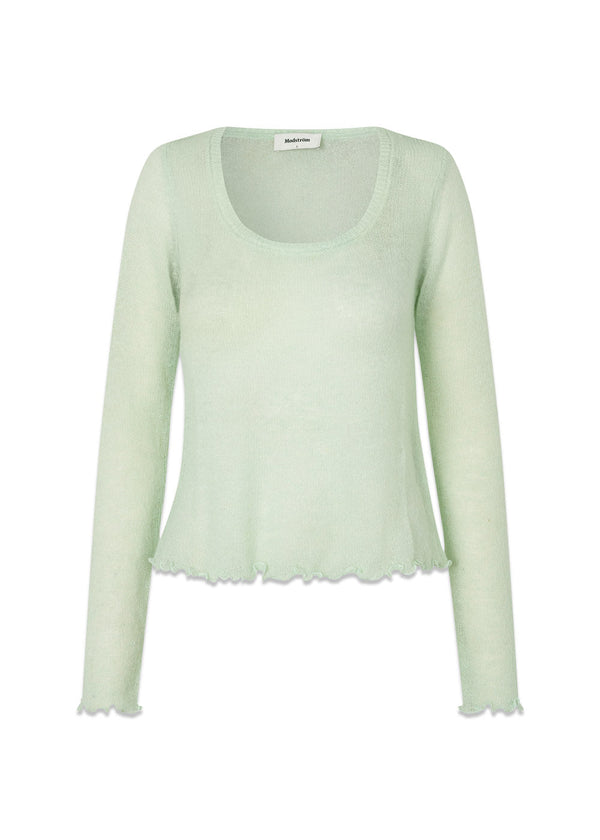 Cammamd o-neck - Ocean Green-Knitwear-Modström-Butler Loftet