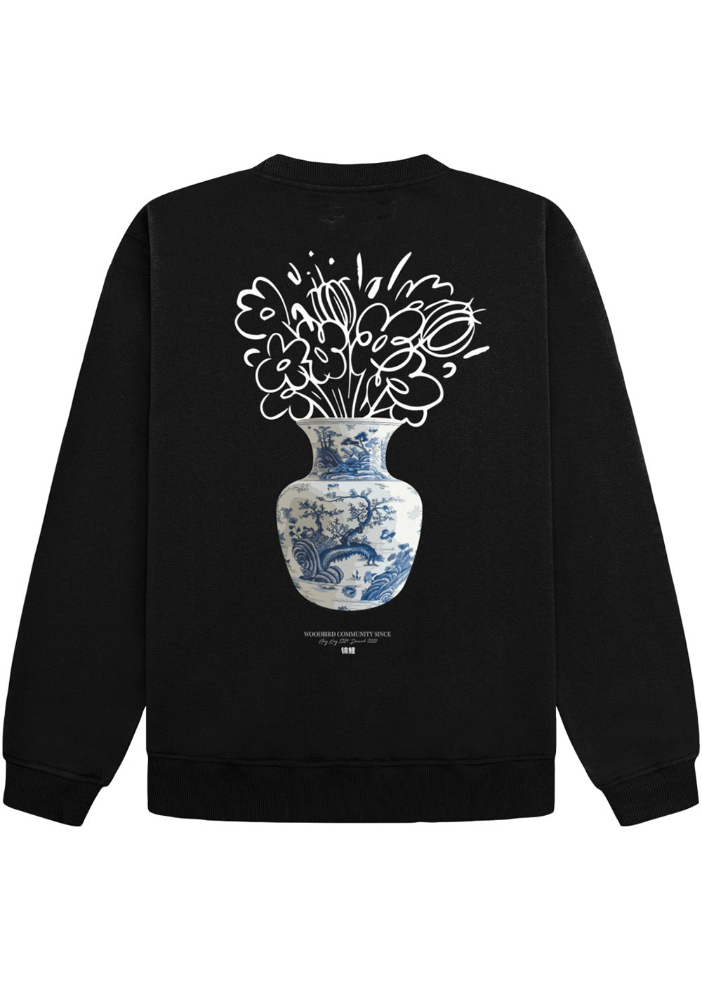 Cane Ming Crew - Black-Sweatshirts-Woodbird-Butler Loftet
