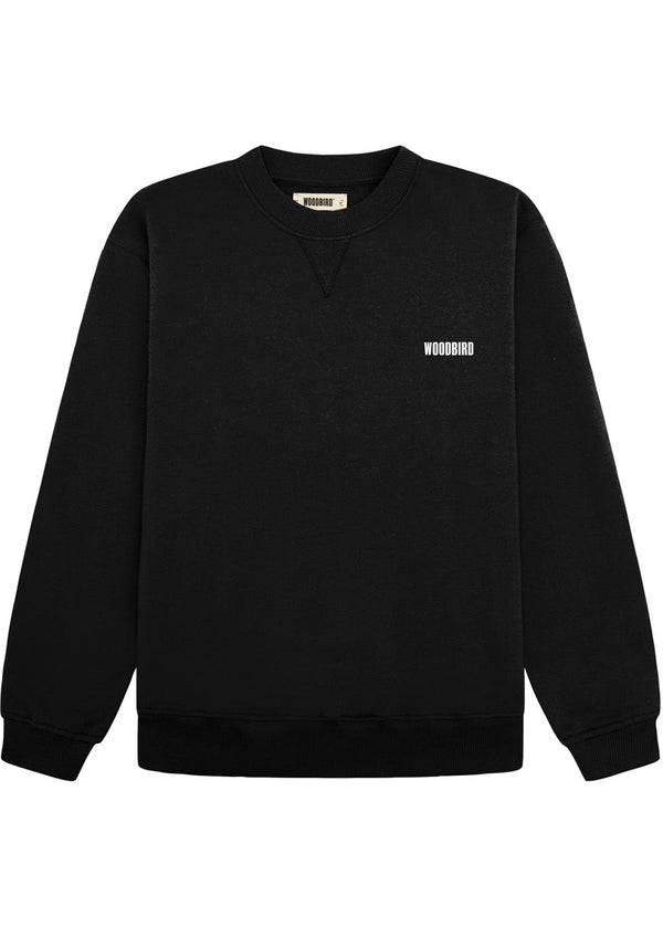 Cane Ming Crew - Black-Sweatshirts-Woodbird-Butler Loftet