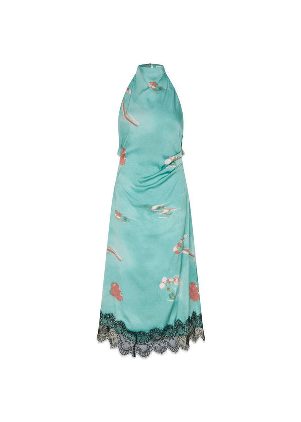 Carinamd print dress - Aqua Flower-Dress-Modström-Butler Loftet
