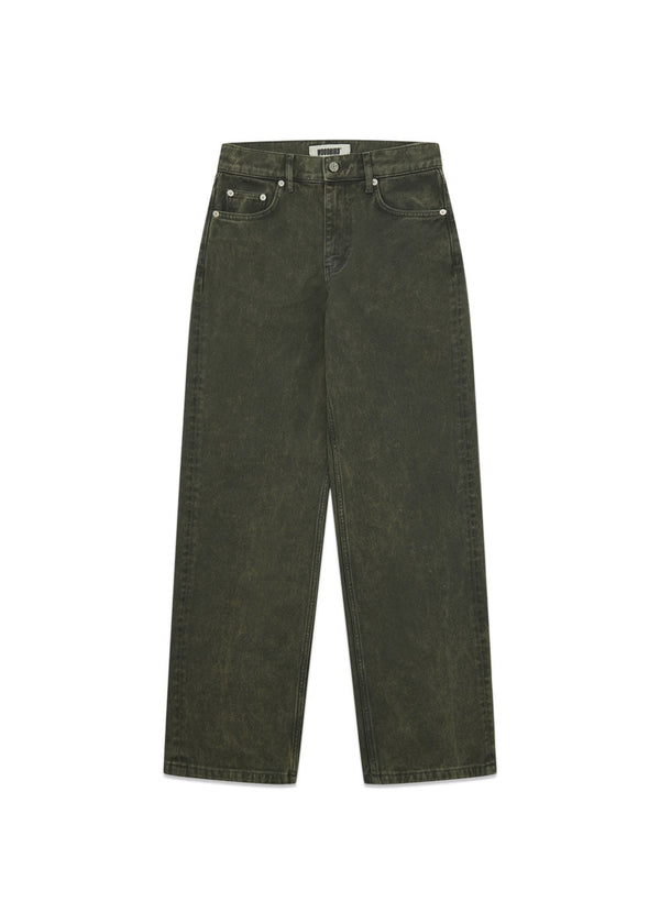 Carla Colour Jeans - Dark Green-Jeans-Woodbird-Butler Loftet