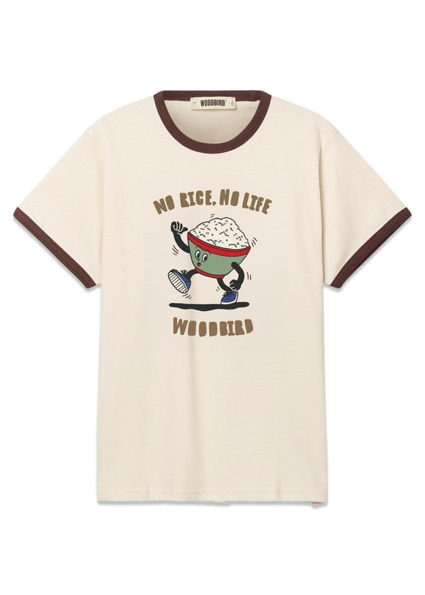 Caro Life Tee - Off White-T-shirts-Woodbird-Butler Loftet