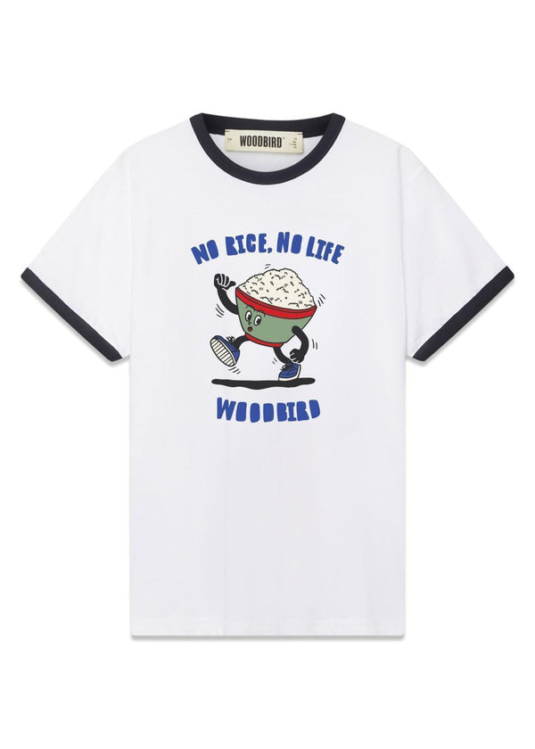 Caro Life Tee - White-T-shirts-Woodbird-Butler Loftet