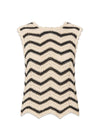CaryMD top - Summer Sand Thin Black Stripe-Top-Modström-Butler Loftet