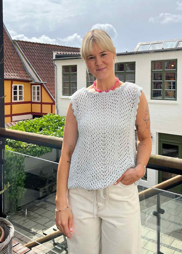 Carymd top - Cashmere Blue Melange-Top-Modström-Butler Loftet