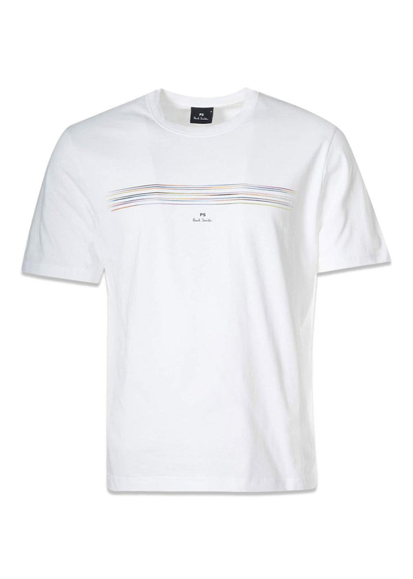 Casual Fit T-Shirt Stripes - White-T-shirts-Paul Smith - PS-Butler Loftet
