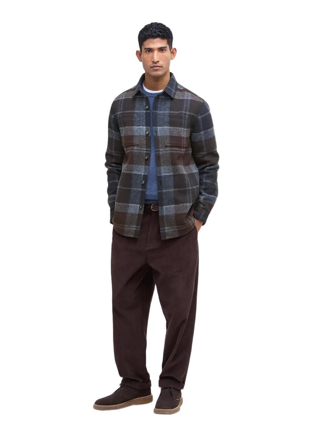 Chapter Tailored Check Overshirt - Midnight Oak-Shirts-Barbour-Butler Loftet