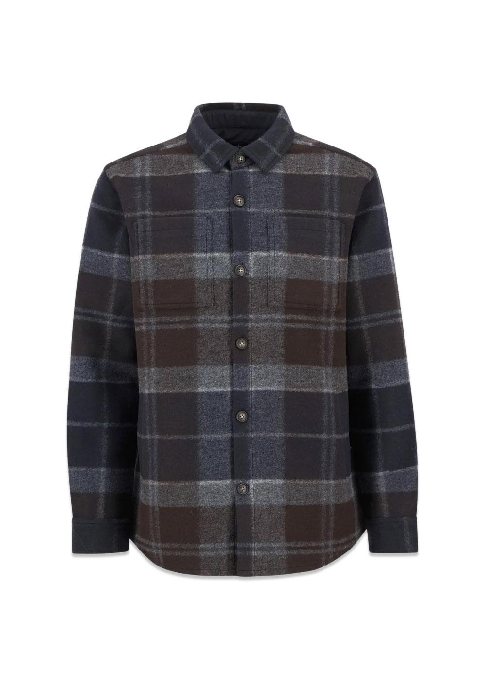 Chapter Tailored Check Overshirt - Midnight Oak-Shirts-Barbour-Butler Loftet