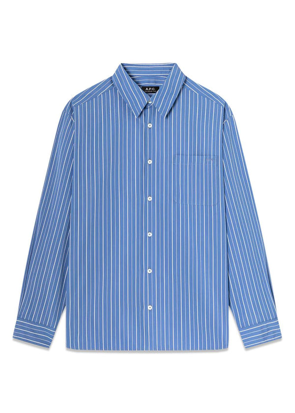 Chemise Malo Logo - Bleu Gris-Shirts-A.P.C-Butler Loftet